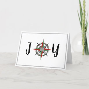 Joy Christmas Compass Roos Kaart