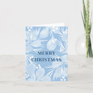 Joy Christmas Design Blauw Feestdagen Kaart