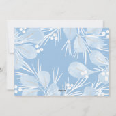 Joy Christmas Design Blauw Feestdagenkaart (Achterkant)