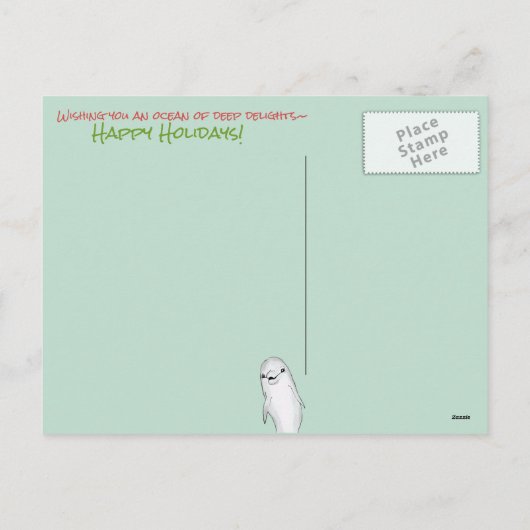 Joy Christmas Dolphin Bruinvis van het Leven Feestdagenkaart (Achterkant)