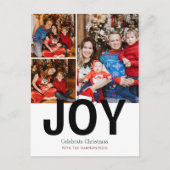 Joy Christmas feestdagen Moderne Typografie 3 Foto (Voorkant)