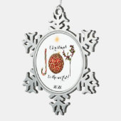 Joy Christmas gepersonaliseerd Tin Sneeuwvlok Ornament (Rechts)