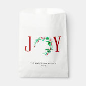 Joy Christmas Gepersonaliseerde Vakantie Waterverf Bedankzakje (Voorkant)
