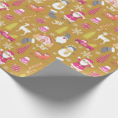 Joy Christmas Gold Cadeaupapier (Hoek)