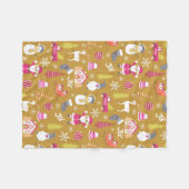 Joy Christmas Gold Fleece Deken (Voorkant (Horizontaal))