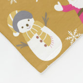 Joy Christmas Gold Fleece Deken (Hoek)