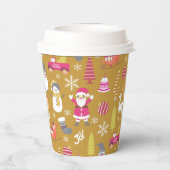 Joy Christmas Gold Papieren Bekers (Achterkant)