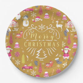 Joy Christmas Gold Papieren Bordje