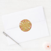 Joy Christmas Gold Ronde Sticker (Envelop)