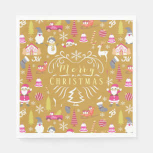 Joy Christmas Gold Servet