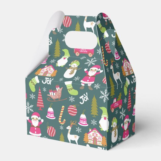 Joy Christmas Green Bedankdoosjes (Achterkant)