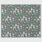 Joy Christmas Green Cadeaupapier (Vlak)