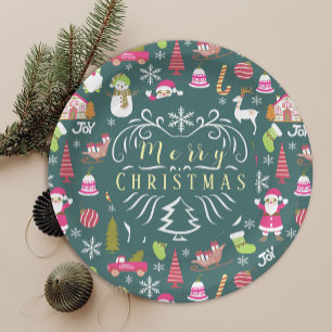 Joy Christmas Green Papieren Bordje