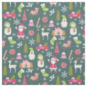 Joy Christmas Green Stof (Swatch)