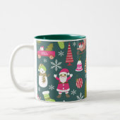 Joy Christmas Green Tweekleurige Koffiemok (Links)