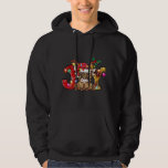 Joy Christmas Highland Koe Boer Santa Ha Hoodie<br><div class="desc">Joy Christmas Highland Koe Farming Farmer Santa Hat Koe</div>