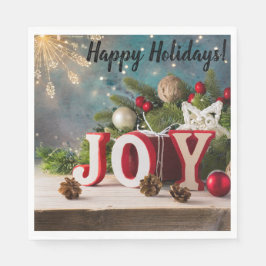 Joy Christmas Holiday Servetten