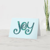 Joy Christmas Holiday Wens Familie Vrienden Groet Kaart (Voorkant)
