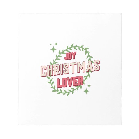 Joy Christmas Lover Notitieblok (Voorkant)