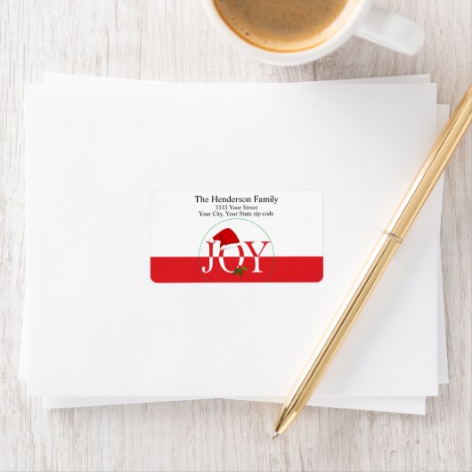 Joy Christmas Retouradres Etiket (Insitu)