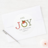 Joy-Christmas Ronde Sticker (Envelop)