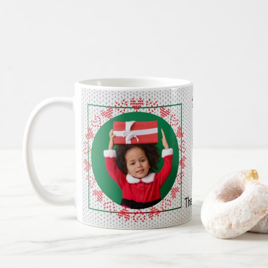 Joy Christmas Sweater Foto Koffiemok (Met donut)