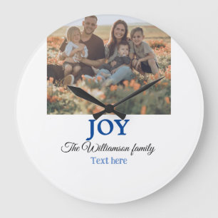Joy Christmas voeg familienaam toe foto vakantie c Grote Klok