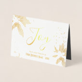 Joy Christmas Wreath Business Logo Folie Kaarten (Voorkant)