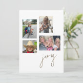Joy Collage Foto Platte Vakantie Kaart (Staand voorkant)