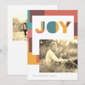 Joy Color Blocks Feestdagenkaart (Voorkant / Achterkant)