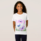 Joy - Colorful Butterflies Flying T-Shirt - Spring (Voorkant volledig)
