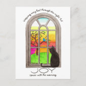 Joy Comes In De Ochtend Inspirerend Briefkaart (Voorkant)