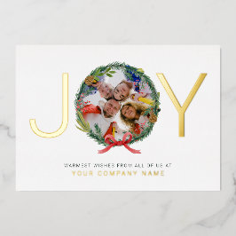 Joy Company Foto met kerstmis Folie Feestdagenkaart