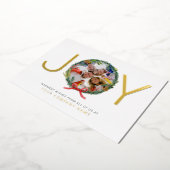 Joy Company Foto met kerstmis Folie Feestdagenkaart (Gedraaid)