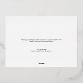 JOY Corporate logo op echt blauw goud Folie Feestdagenkaart (Achterkant)