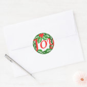 Joy Crhistmas Ronde Sticker (Envelop)