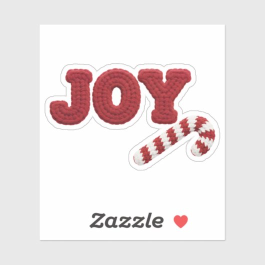 Joy Crochet Christmas Sticker (Vel)