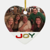 Joy Custom 2-side Family-fotokerstmis Keramisch Ornament (Voorkant)