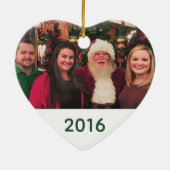 Joy Custom 2-side Family-fotokerstmis Keramisch Ornament (Achterkant)