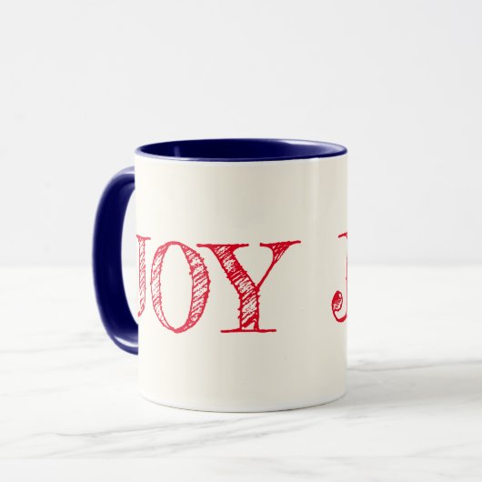 Joy Custom Color Mok kerstfeestdag cadeautjes Mok (Voorkant links)