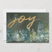Joy Custom Family Foto Green Forest kerst Feestdagenkaart (Voorkant)