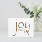 "Joy...de eenvoudigste vorm van dankbaarheid " Briefkaart (Staand voorkant)