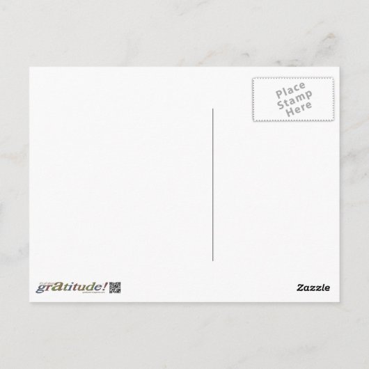 "Joy...de eenvoudigste vorm van dankbaarheid " Briefkaart (Achterkant)