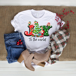 Joy De wereld Kerstmis T-shirt Elves Tree
