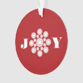 Joy Deco Flower Kerstmis Elegant Holiday Foto Ornament (voorkant)