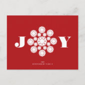 Joy Decorative Flower Kerstmis Ornament Elegant Feestdagenkaart (Voorkant)