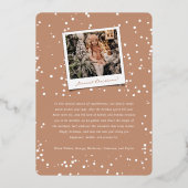 Joy Decorative Flower Kerstmis Ornament Elegant Folie Feestdagenkaart (Achterkant)