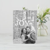 Joy Deer Antlers Holiday Kerstmis Alle kleuren ter Feestdagenkaart (Staand voorkant)