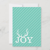 Joy Deer Antlers Holiday Kerstmis Alle kleuren ter Feestdagenkaart (Achterkant)