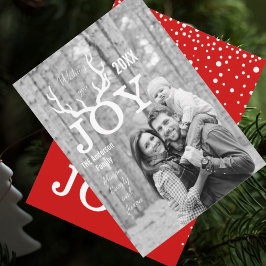 Joy Deer Antlers Holiday Kerstmis Alle kleuren ter Feestdagenkaart
